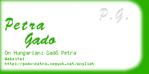 petra gado business card
